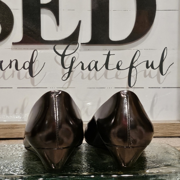 Cole Haan Air Elly OT Ballet Wedge Flats Silver Metallic Sz 7.6 #D24279 - Picture 4 of 11